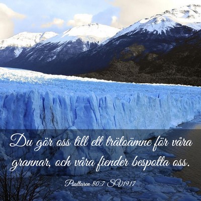 Picture 03 - Psaltaren 80:7 SV1917 - Du gör oss till ett trätoämne för våra - Bible Verse Picture