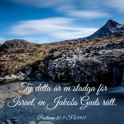 Picture 03 - Psaltaren 81:5 SV1917 - Ty detta är en stadga för Israel, en Jakobs - Bible Verse Picture
