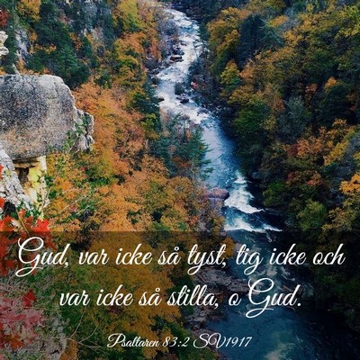 Picture 03 - Psaltaren 83:2 SV1917 - Gud, var icke så tyst, tig icke och var icke så - Bible Verse Picture