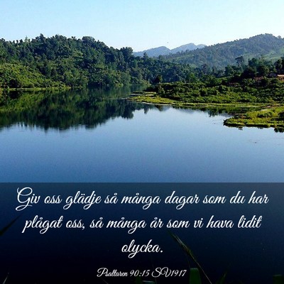 Picture 03 - Psaltaren 90:15 SV1917 - Giv oss glädje så många dagar som du har - Bible Verse Picture