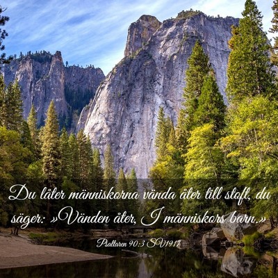 Picture 03 - Psaltaren 90:3 SV1917 - Du låter människorna vända åter till stoft, - Bible Verse Picture