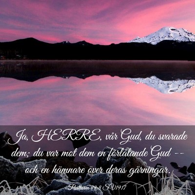 Picture 03 - Psaltaren 99:8 SV1917 - Ja, HERRE, vår Gud, du svarade dem; du var mot - Bible Verse Picture