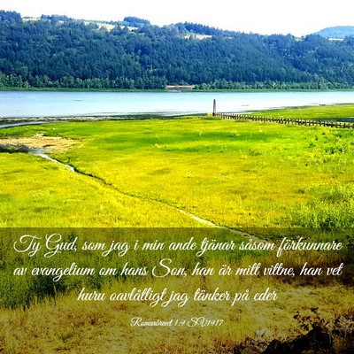 Picture 03 - Romarbrevet 1:9 SV1917 - Ty Gud, som jag i min ande tjänar såsom - Bible Verse Picture