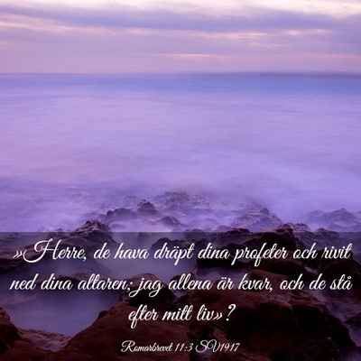 Picture 03 - Romarbrevet 11:3 SV1917 - »Herre, de hava dräpt dina profeter och rivit - Bible Verse Picture