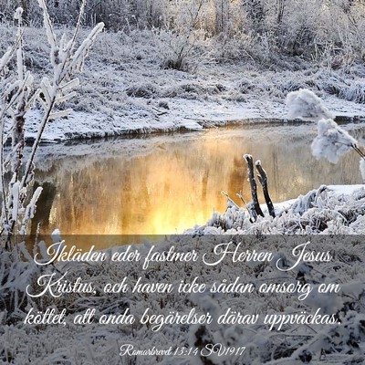 Picture 03 - Romarbrevet 13:14 SV1917 - Ikläden eder fastmer Herren Jesus Kristus, och - Bible Verse Picture