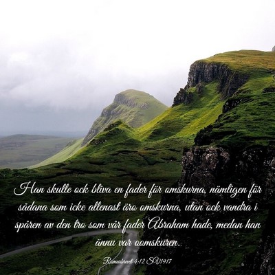 Picture 03 - Romarbrevet 4:12 SV1917 - Han skulle ock bliva en fader för omskurna, - Bible Verse Picture