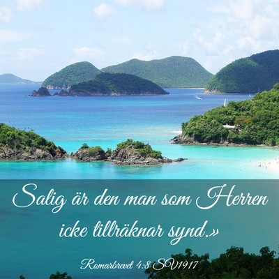 Picture 03 - Romarbrevet 4:8 SV1917 - Salig är den man som Herren icke tillräknar - Bible Verse Picture