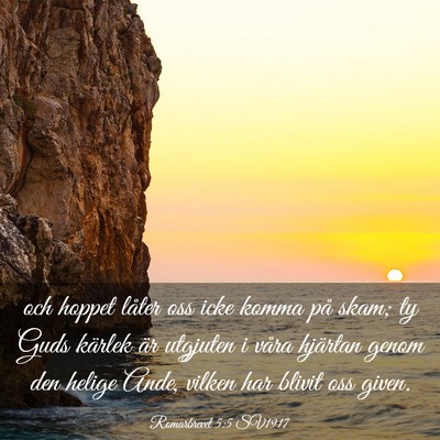 Picture 03 - Romarbrevet 5:5 SV1917 - och hoppet låter oss icke komma på skam; ty - Bible Verse Picture