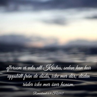 Picture 03 - Romarbrevet 6:9 SV1917 - eftersom vi veta att Kristus, sedan han har - Bible Verse Picture