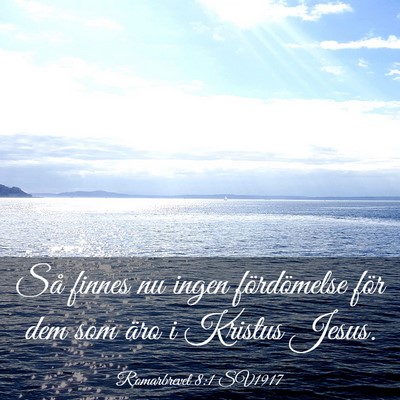 Picture 03 - Romarbrevet 8:1 SV1917 - Så finnes nu ingen fördömelse för dem som - Bible Verse Picture