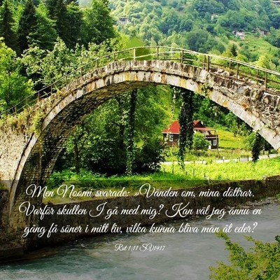 Picture 03 - Rut 1:11 SV1917 - Men Noomi svarade: »Vänden om, mina döttrar. - Bible Verse Picture
