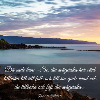 Picture 03 - Rut 1:15 SV1917 - Då sade hon: »Se, din svägerska har vänt - Bible Verse Picture