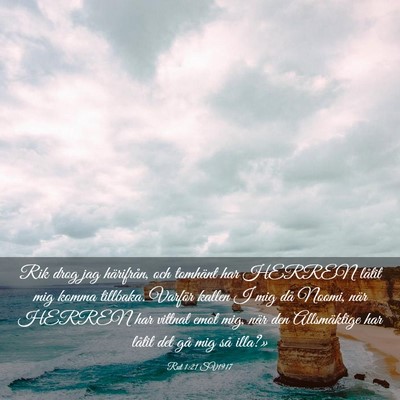 Picture 03 - Rut 1:21 SV1917 - Rik drog jag härifrån, och tomhänt har HERREN - Bible Verse Picture