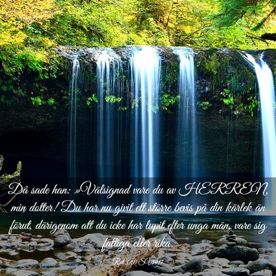 Picture 03 - Rut 3:10 SV1917 - Då sade han: »Välsignad vare du av HERREN, min - Bible Verse Picture