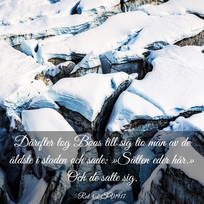 Picture 03 - Rut 4:2 SV1917 - Därefter tog Boas till sig tio män av de - Bible Verse Picture