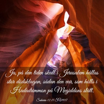 Picture 03 - Sakaria 12:11 SV1917 - Ja, på den tiden skall i Jerusalem hållas stor - Bible Verse Picture