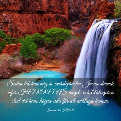 Picture 03 - Sakaria 3:1 SV1917 - Sedan lät han mig se översteprästen Josua - Bible Verse Picture