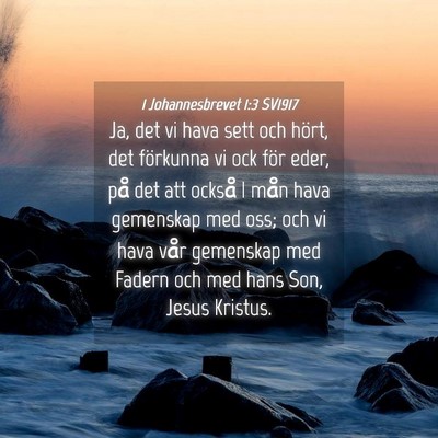 Picture 04 - 1 Johannesbrevet 1:3 SV1917 - Ja, det vi hava sett och hört, det förkunna vi - Bible Verse Picture