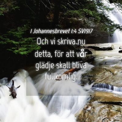 Picture 04 - 1 Johannesbrevet 1:4 SV1917 - Och vi skriva nu detta, för att vår glädje - Bible Verse Picture