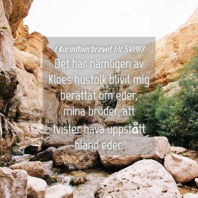 Picture 04 - 1 Korinthierbrevet 1:11 SV1917 - Det har nämligen av Kloes husfolk blivit mig - Bible Verse Picture