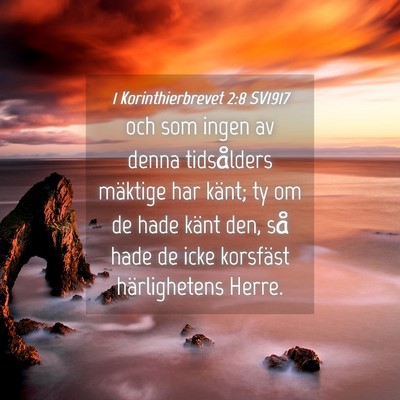 Picture 04 - 1 Korinthierbrevet 2:8 SV1917 - och som ingen av denna tidsålders mäktige har - Bible Verse Picture