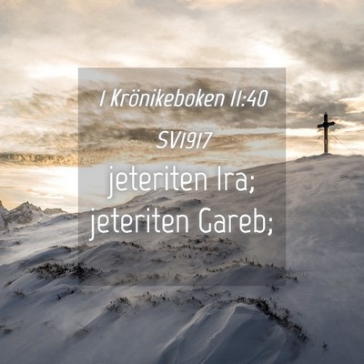 Picture 04 - 1 Krönikeboken 11:40 SV1917 - jeteriten Ira; jeteriten - Bible Verse Picture