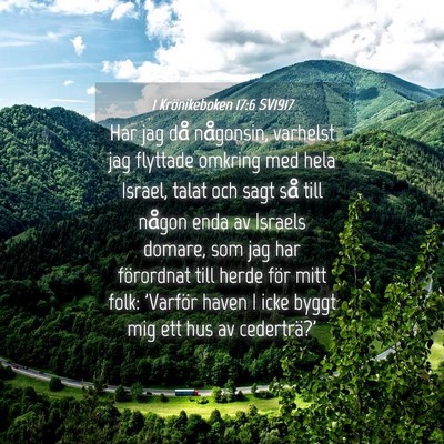 Picture 04 - 1 Krönikeboken 17:6 SV1917 - Har jag då någonsin, varhelst jag flyttade - Bible Verse Picture