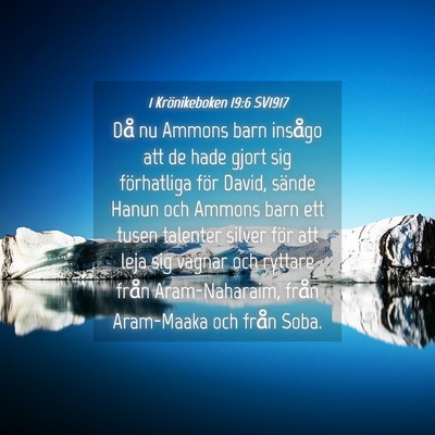 Picture 04 - 1 Krönikeboken 19:6 SV1917 - Då nu Ammons barn insågo att de hade gjort sig - Bible Verse Picture