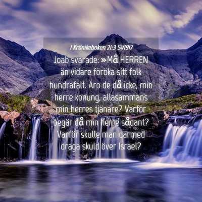 Picture 04 - 1 Krönikeboken 21:3 SV1917 - Joab svarade: »Må HERREN än vidare föröka - Bible Verse Picture