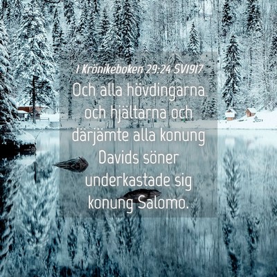 Picture 04 - 1 Krönikeboken 29:24 SV1917 - Och alla hövdingarna och hjältarna och - Bible Verse Picture