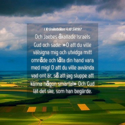 Picture 04 - 1 Krönikeboken 4:10 SV1917 - Och Jaebes åkallade Israels Gud och sade: »O - Bible Verse Picture