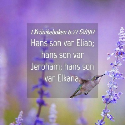 Picture 04 - 1 Krönikeboken 6:27 SV1917 - Hans son var Eliab; hans son var Jeroham; hans - Bible Verse Picture