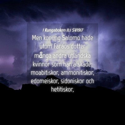 Picture 04 - 1 Kungaboken 11:1 SV1917 - Men konung Salomo hade utom Faraos dotter många - Bible Verse Picture
