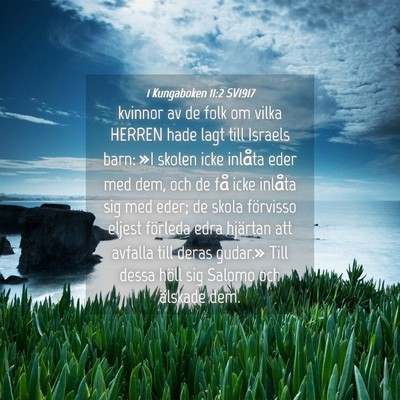 Picture 04 - 1 Kungaboken 11:2 SV1917 - kvinnor av de folk om vilka HERREN hade lagt till - Bible Verse Picture