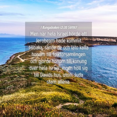 Picture 04 - 1 Kungaboken 12:20 SV1917 - Men när hela Israel hörde att Jerobeam hade - Bible Verse Picture