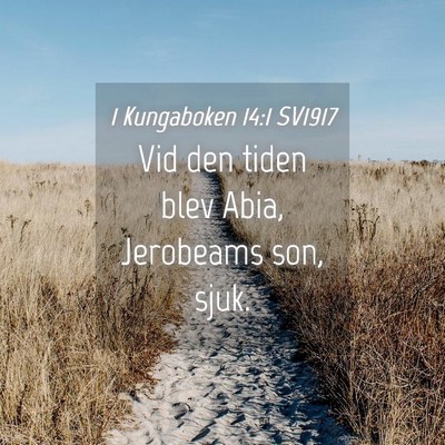 Picture 04 - 1 Kungaboken 14:1 SV1917 - Vid den tiden blev Abia, Jerobeams son, - Bible Verse Picture