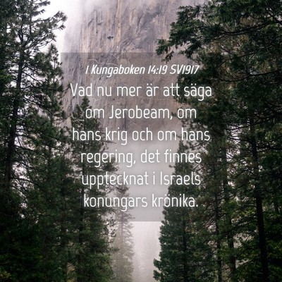 Picture 04 - 1 Kungaboken 14:19 SV1917 - Vad nu mer är att säga om Jerobeam, om hans - Bible Verse Picture