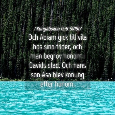 Picture 04 - 1 Kungaboken 15:8 SV1917 - Och Abiam gick till vila hos sina fäder, och man - Bible Verse Picture