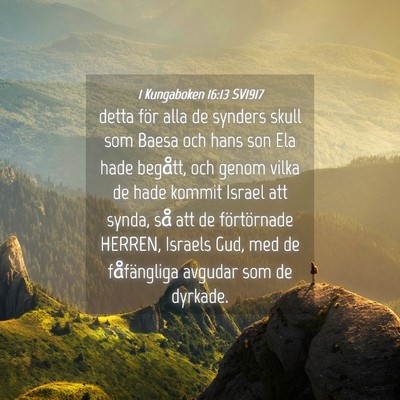 Picture 04 - 1 Kungaboken 16:13 SV1917 - detta för alla de synders skull som Baesa och - Bible Verse Picture