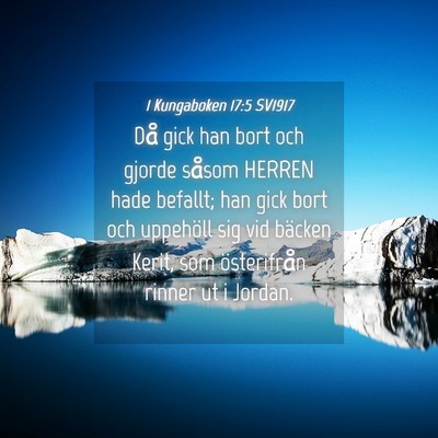 Picture 04 - 1 Kungaboken 17:5 SV1917 - Då gick han bort och gjorde såsom HERREN hade - Bible Verse Picture