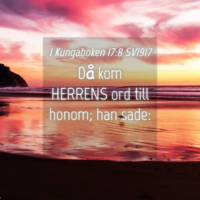 Picture 04 - 1 Kungaboken 17:8 SV1917 - Då kom HERRENS ord till honom; han - Bible Verse Picture