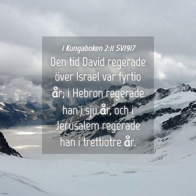 Picture 04 - 1 Kungaboken 2:11 SV1917 - Den tid David regerade över Israel var fyrtio - Bible Verse Picture