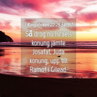 Picture 04 - 1 Kungaboken 22:29 SV1917 - Så drog nu Israels konung jämte Josafat, Juda - Bible Verse Picture