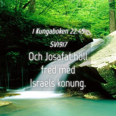 Picture 04 - 1 Kungaboken 22:45 SV1917 - Och Josafat höll fred med Israels - Bible Verse Picture