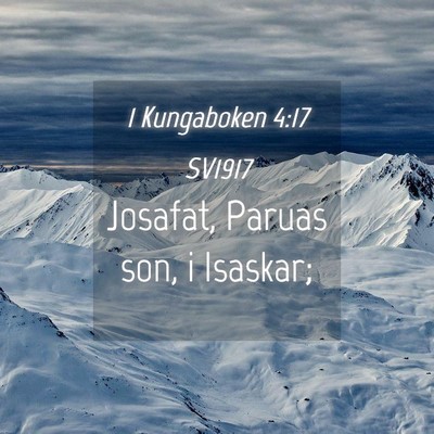Picture 04 - 1 Kungaboken 4:17 SV1917 - Josafat, Paruas son, i - Bible Verse Picture