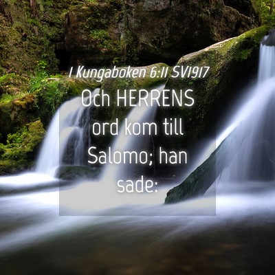 Picture 04 - 1 Kungaboken 6:11 SV1917 - Och HERRENS ord kom till Salomo; han - Bible Verse Picture