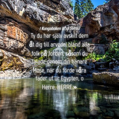 Picture 04 - 1 Kungaboken 8:53 SV1917 - Ty du har själv avskilt dem åt dig till arvedel - Bible Verse Picture