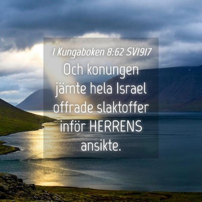 Picture 04 - 1 Kungaboken 8:62 SV1917 - Och konungen jämte hela Israel offrade - Bible Verse Picture