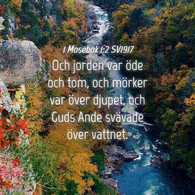 Picture 04 - 1 Mosebok 1:2 SV1917 - Och jorden var öde och tom, och mörker var - Bible Verse Picture