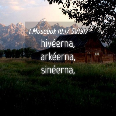 Picture 04 - 1 Mosebok 10:17 SV1917 - hivéerna, arkéerna, - Bible Verse Picture